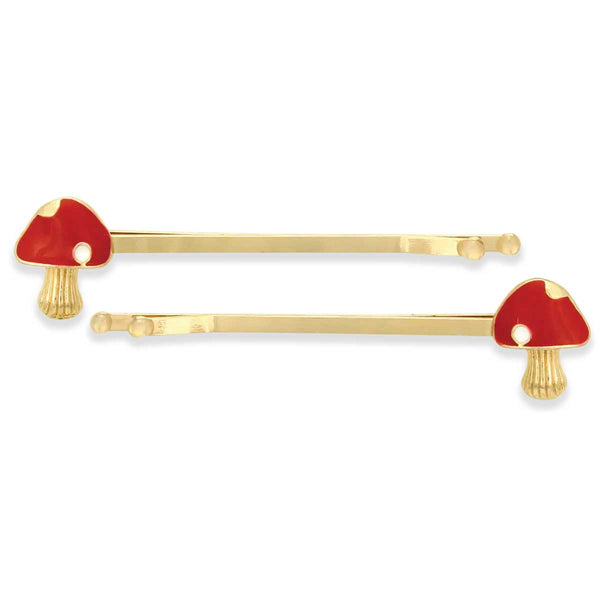 "Demeter" Tiny Toadstool Bobby Pin Set