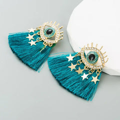 "Nocticula" Tassle Eye Earrings
