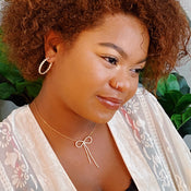 Adorable Shine Bow Necklace-4 width=100 