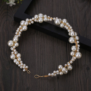 "Ysolde" Pearl Chain Headdress
