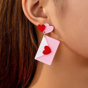Love Letter Heart Earrings width=100 