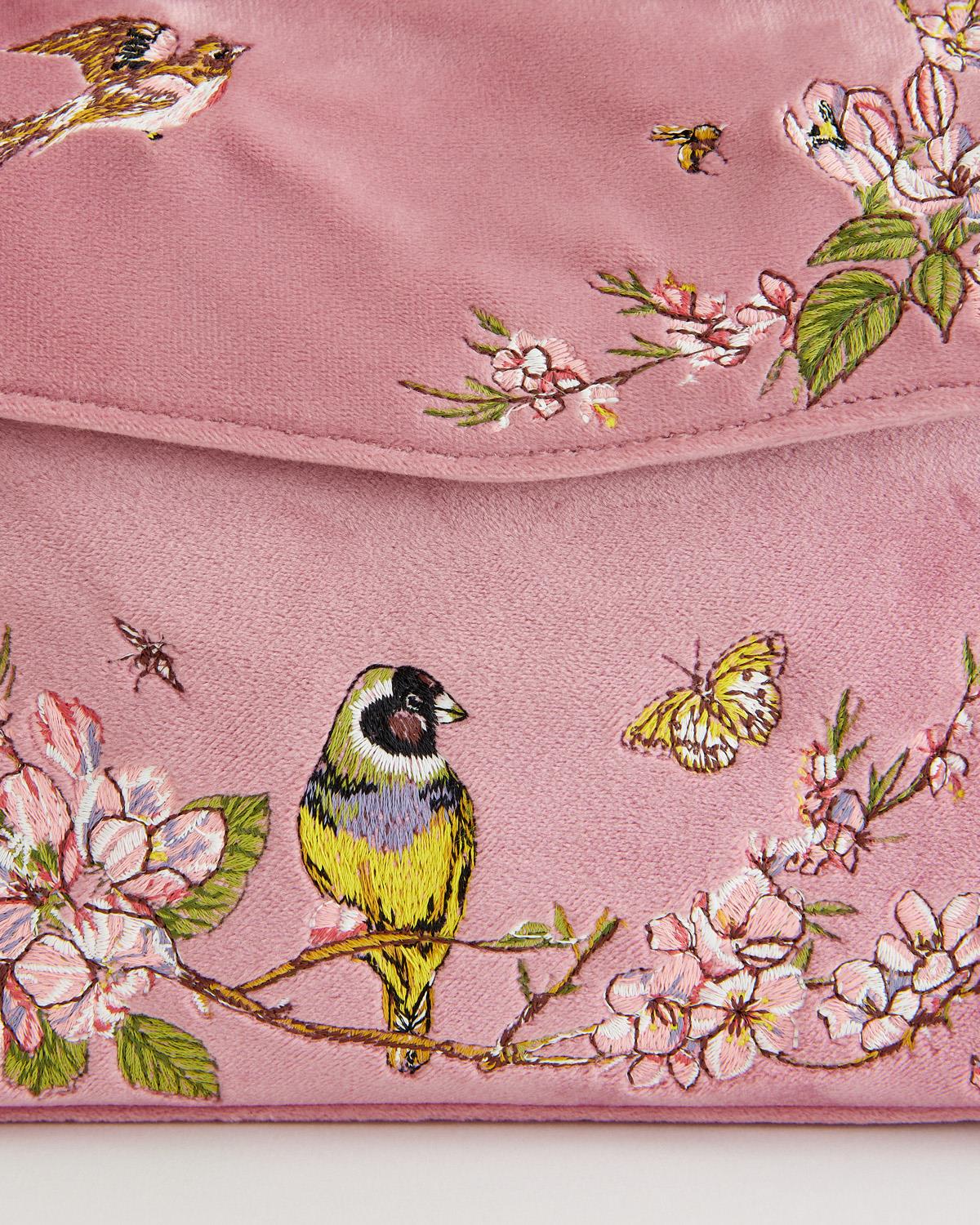 "Fable" Song Bird Embroidered Tote