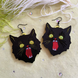 Scaredy Cat Statement Earrings-3 width=100 