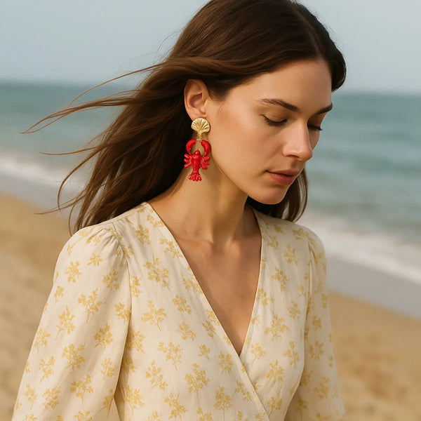 "Louse" Lobster Earrings