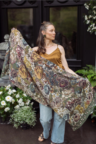 "Love Grows Wild" Scarf with Bees