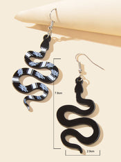 Unique Multicolor Acrylic Snake Dangle Statement Punk Weird Earrings Ear Jewelry-3 width=100 