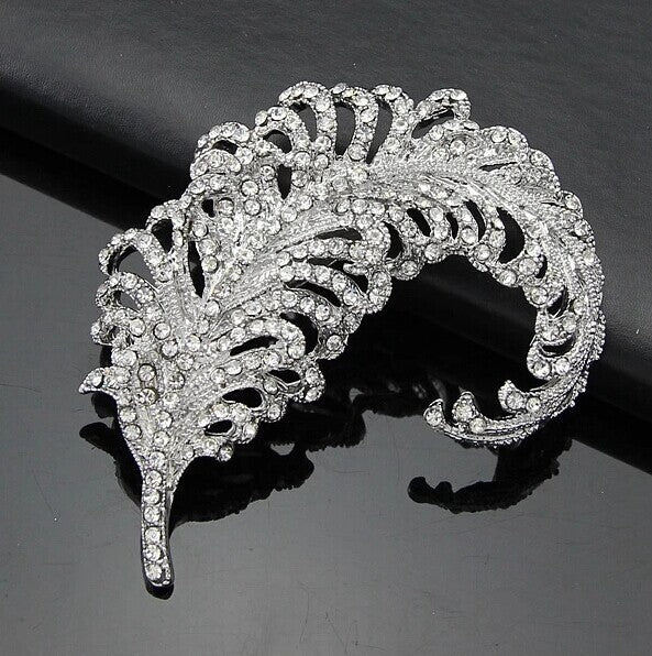Radiant Feather Brooch