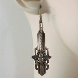 "Katana" Deco Bee Earrings width=100 