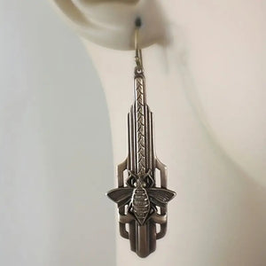 "Katana" Deco Bee Earrings