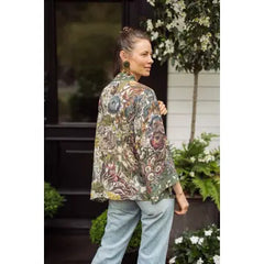 "Love Grows Wild" Bamboo Cropped Kimono