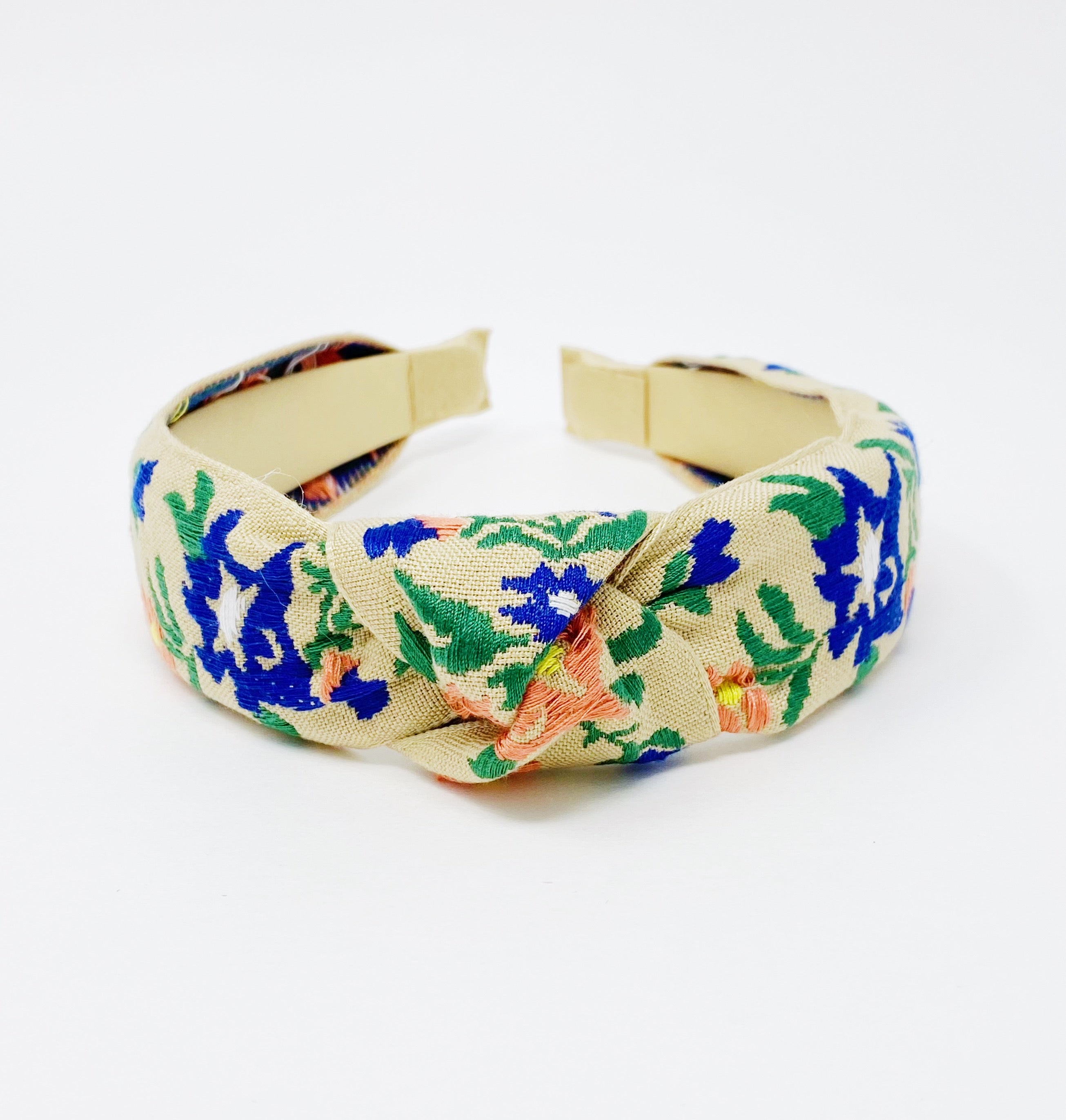 French Floral Embroidered Headband-3