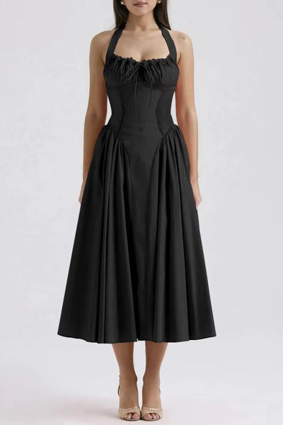 Ruched Velvet Nightfall Dress