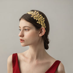 Golden Leaf Hair Headdress width=100 