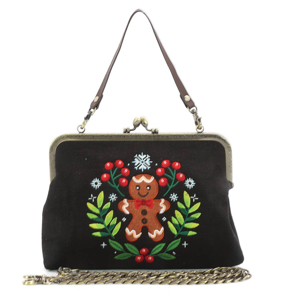 Gingerbread Man Kisslock Bag-0