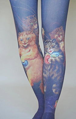 "The Maypole" Printed Cat Tights width=100 