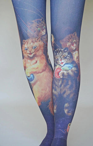 "The Maypole" Printed Cat Tights