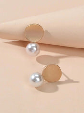 Perfect Wedding Engagement Jewellery set Star Charm Necklace Pearl Stud Earrings-4 width=100 