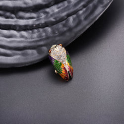 "Addie" Crystal Cicada Brooch width=100 