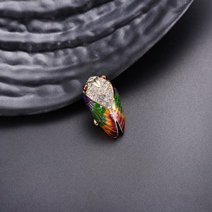 "Addie" Crystal Cicada Brooch