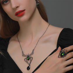 Spider Necklace Earrings Set width=100 