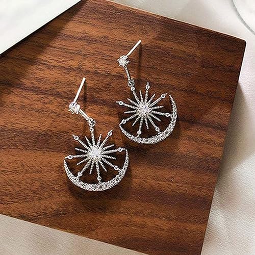 "Arlene" Moon and Starburst Earrings