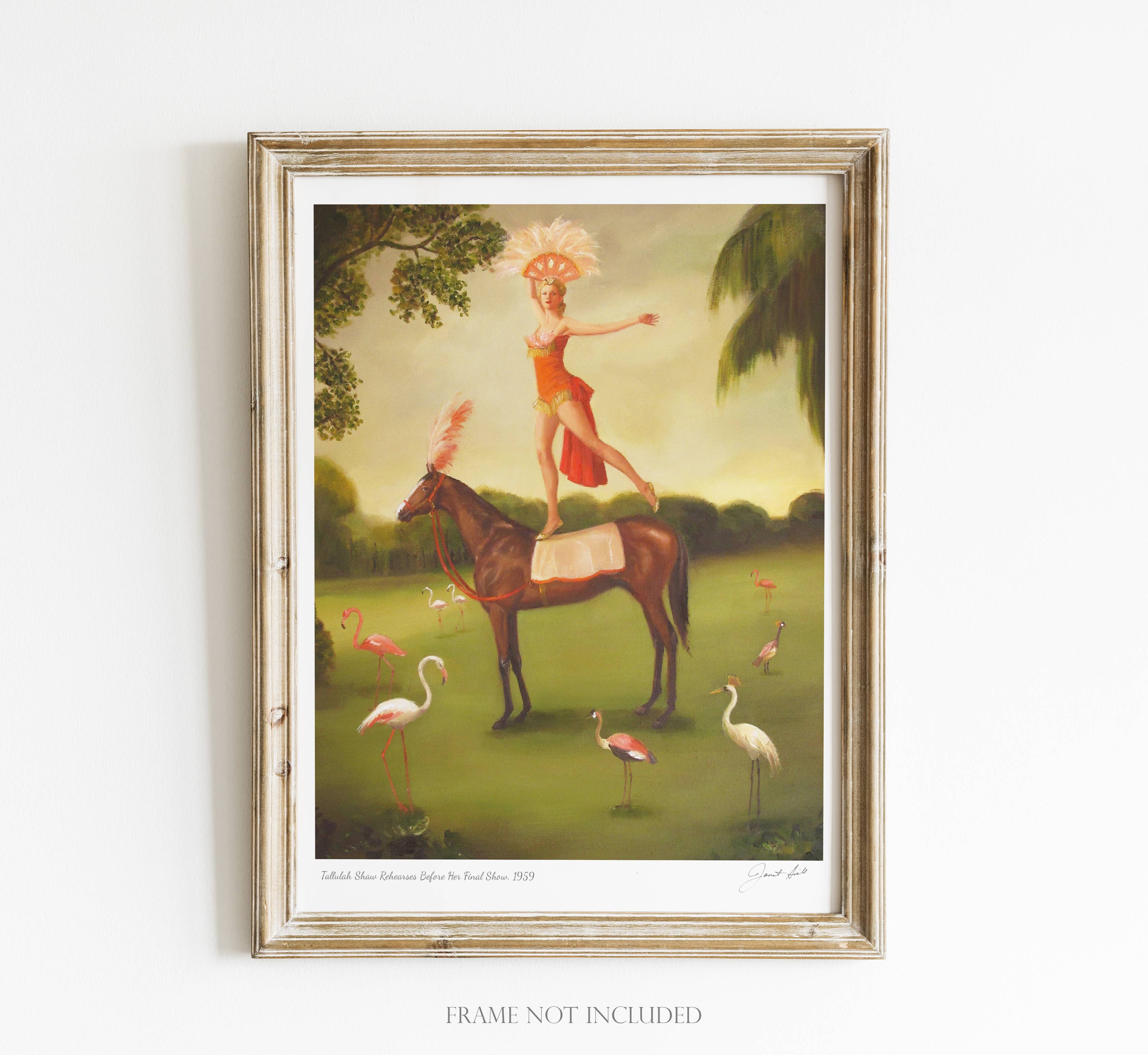 Tallulah Shaw Rehearses Art Print - 8.5" X 11" by Janet Hill-0