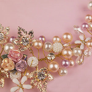 Pearl Blossom Crown Set