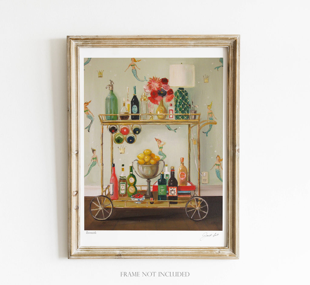 Barmaids Art Print - 8.5 X 11" by Janet Hill-0