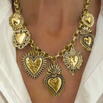 "Tamara" Golden Hearts Necklace