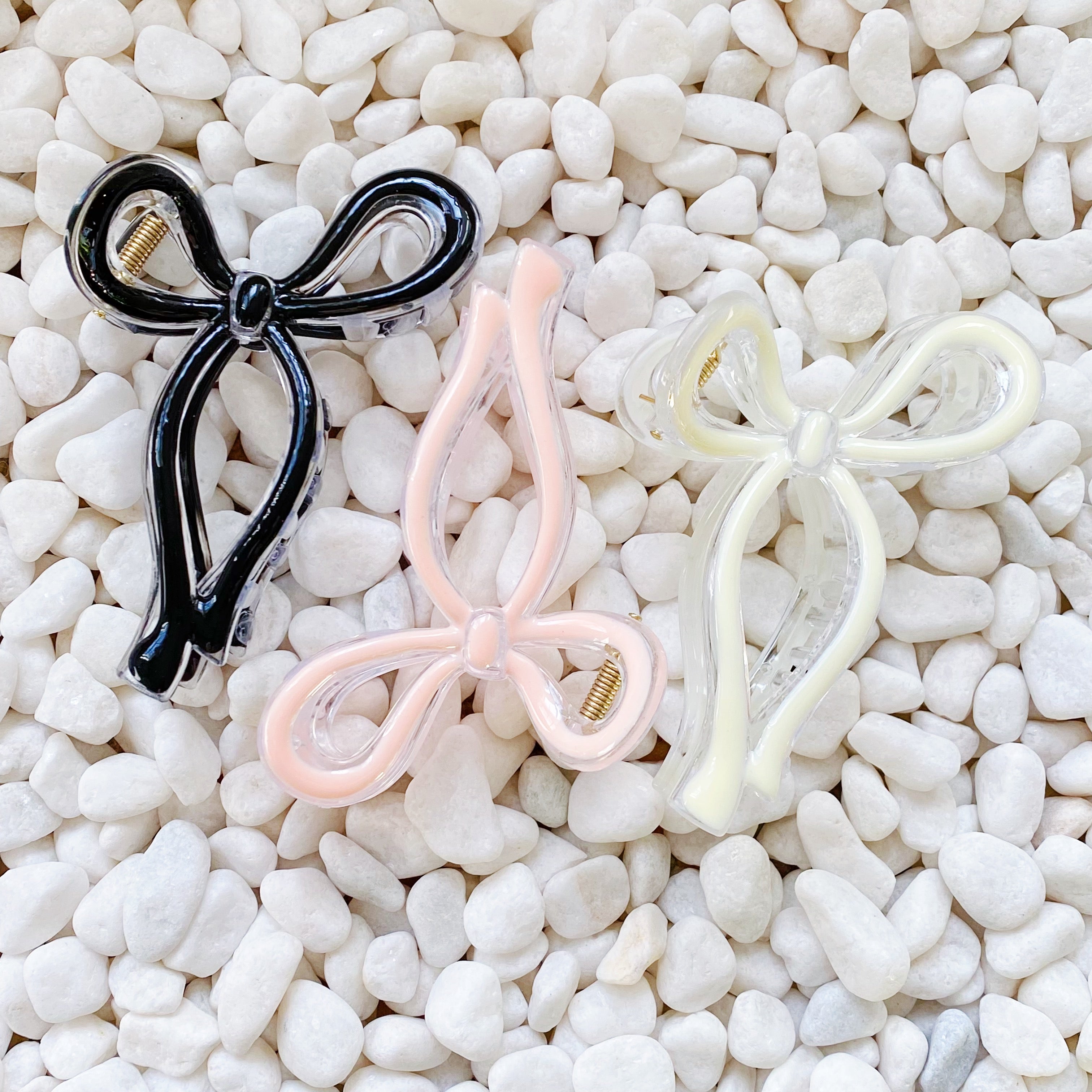 Annie Bow Hair Claw Set Of 3-3