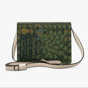 BCIP - Retained Front With Strap - "Pride and Prejudice" Peacock Book Clutch width=100 