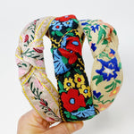 French Floral Embroidered Headband-0