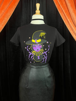 Spider Baby Fitted Graphic Tee in Black -1 width=100 