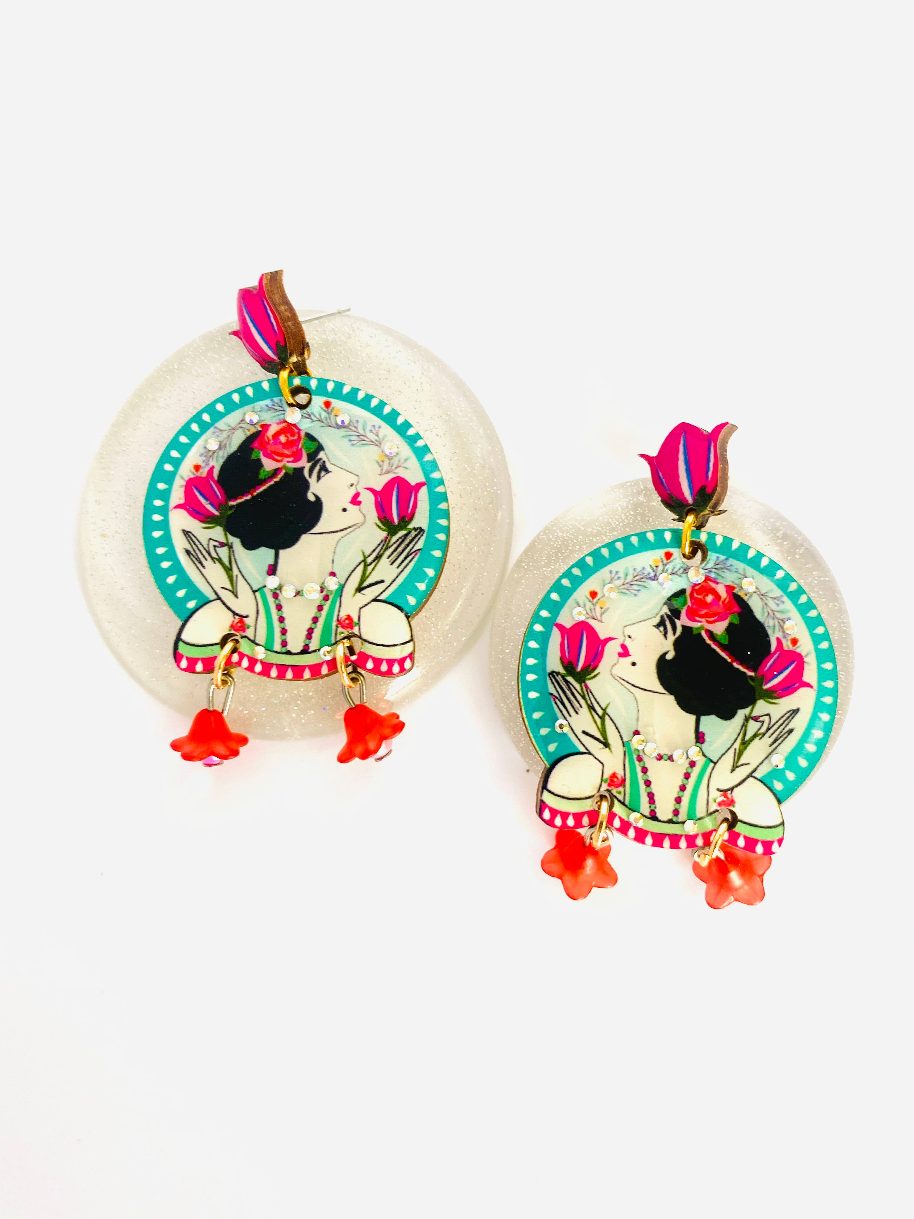Lady Tulip Statement Earrings by Rosie Rose Parker-4