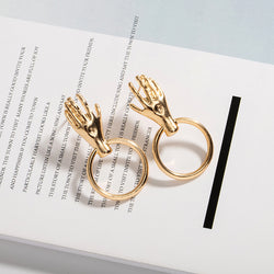 Rumi Hand Hoop Earrings width=100 