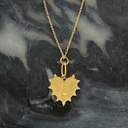 Clip Hanging Initial Heart Necklace-7 width=100 