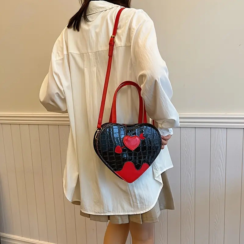 "Jezebel" Heart and Arrow Bag - White