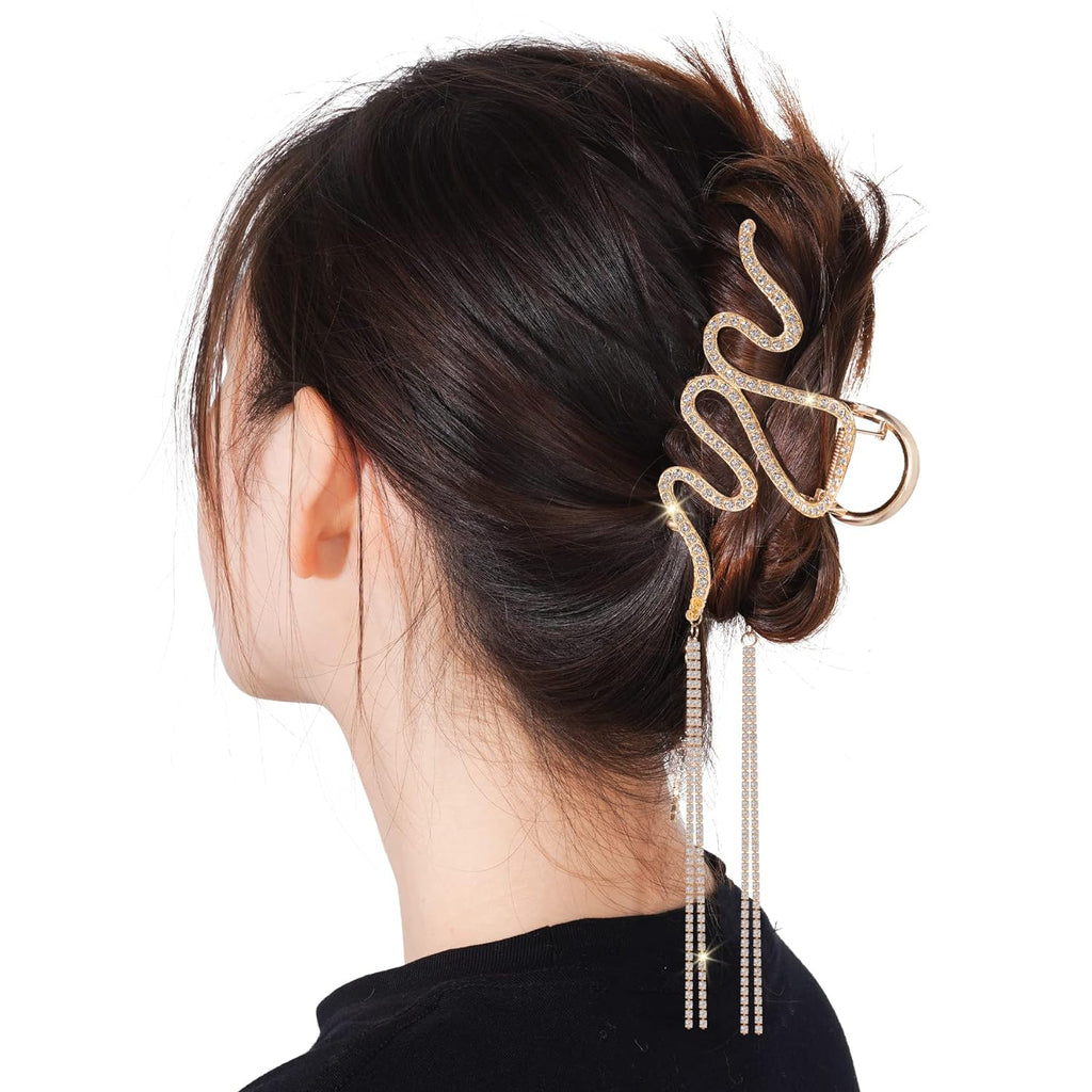 "Manasa" Rhinestone Snake Hair Clip