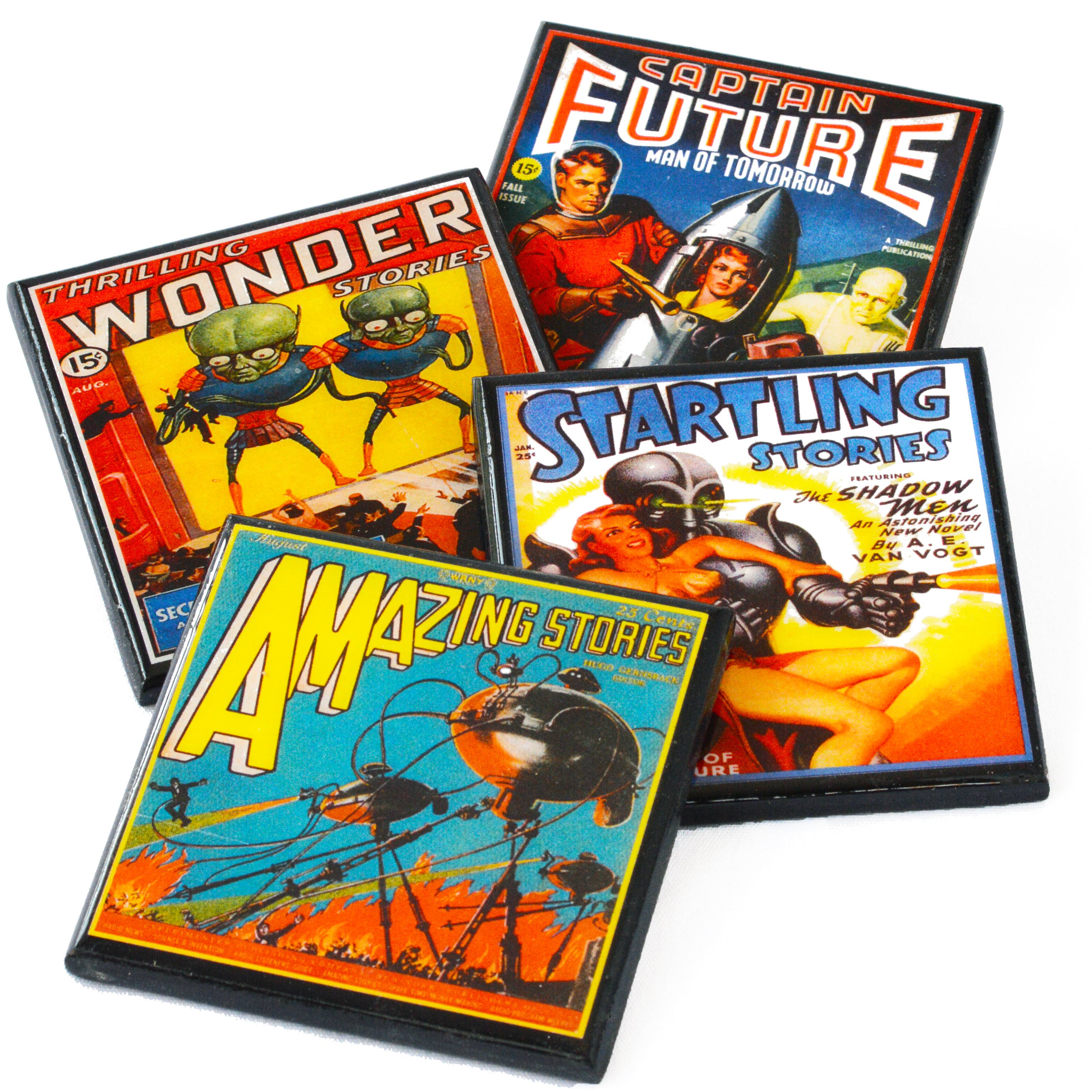 Space Invaders! Vintage Science Fiction Coaster Set-0