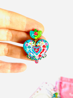 Love Bird Heart Shaped Earrings by Rosie Rose Parker-1 width=100 