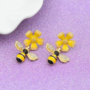 Orabella Bee and Flower Earrings