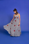 "Dorothy" Black Plaid Ladybird Maxi Dress