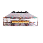 Forever Love confettie Top Handle Acrylic Clutch-4 width=100 