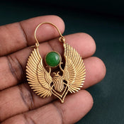 "Khepri" Winged Scarab Earrings width=100 