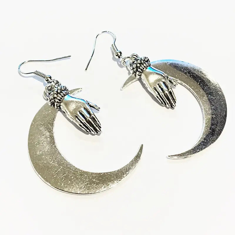 "Lunita" Moon Hand Earrings