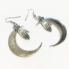 "Lunita" Moon Hand Earrings