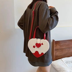 "Jezebel" Heart and Arrow Bag - White width=100 