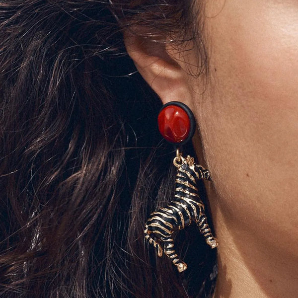 "Zena" Zebra Earrings