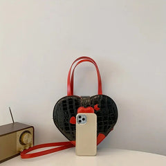 "Jezebel" Heart & Arrow Bag - Black