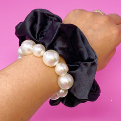 Pearl & Satin Scrunchie Set-5 width=100 